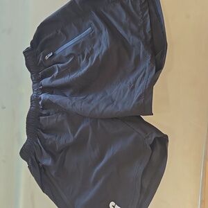Black Athletic Women's Shorts with Zipper Pockets